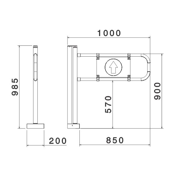 GM210 Puerta manual para retail