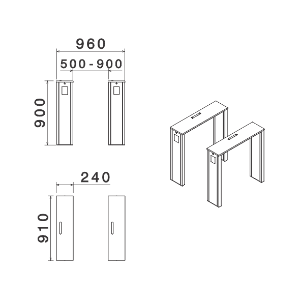 OG300 Pasillo óptico económico