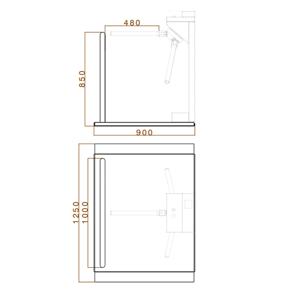 PA200B Plataforma con baranda para molinete MC200