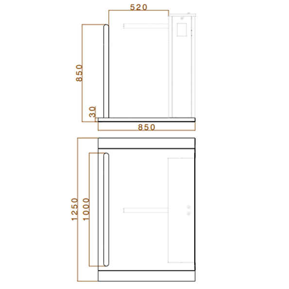 PA300B Plataforma con baranda para molinete MC300