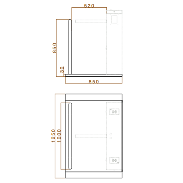 PA380B Plataforma con baranda para molinete MC380