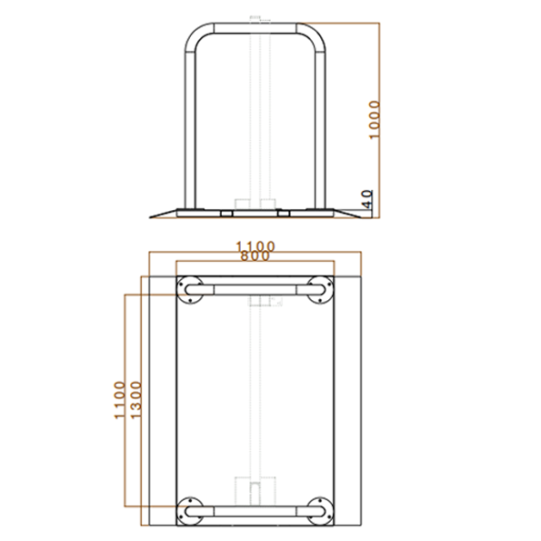 PAG10B Plataforma con baranda para puertas GM100