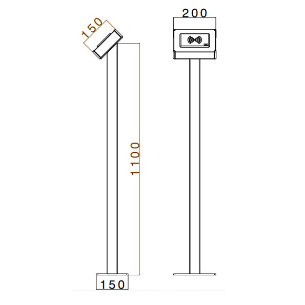 PD100 Pedestal peatonal  