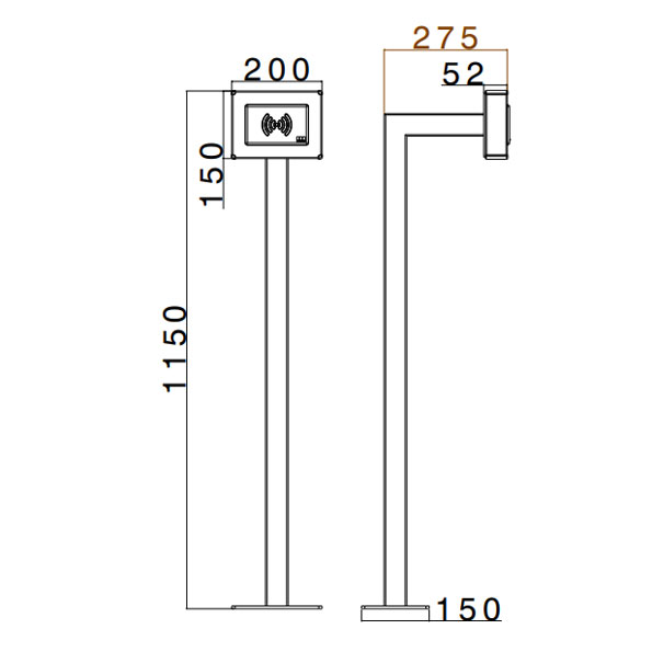 PDV100 Pedestal vehicular para auto