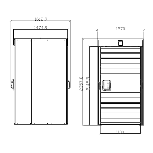 PE100 Puerta esclusa motorizada